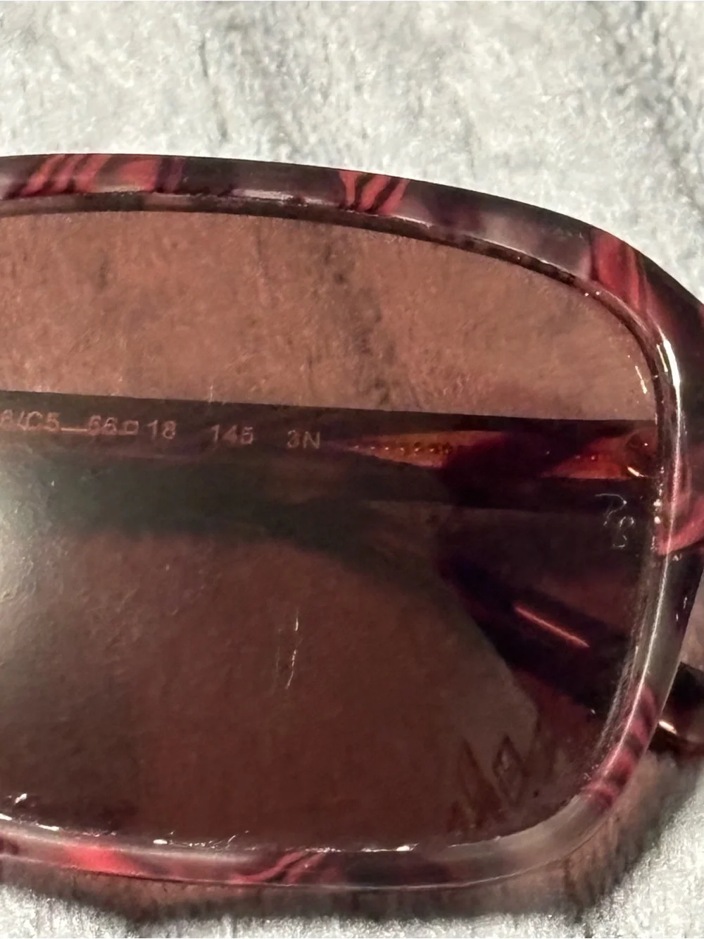 Ray-Ban Burgundy Tortoise Frame Sunglasses with Dark Red Lenses